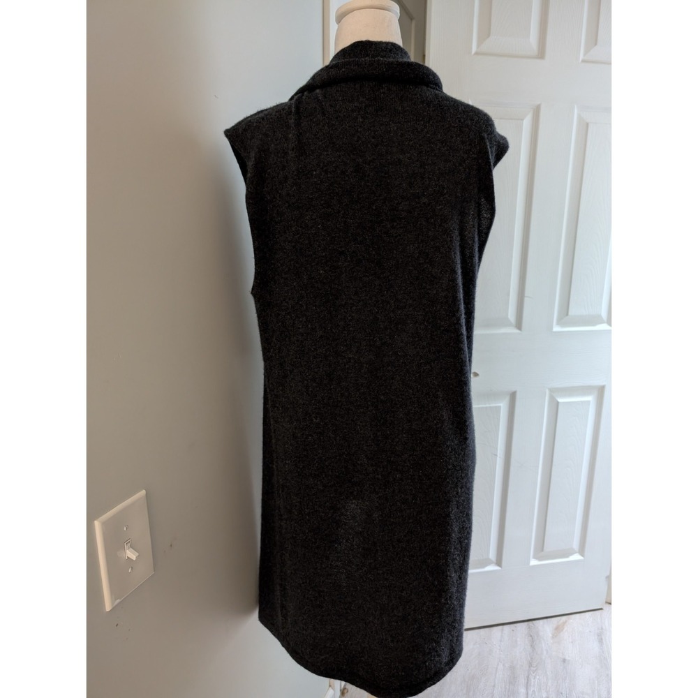 Halogen 100% Cashmere Vest Womens One Size Duster Open Cardigan Minimalist - Picture 3 of 6